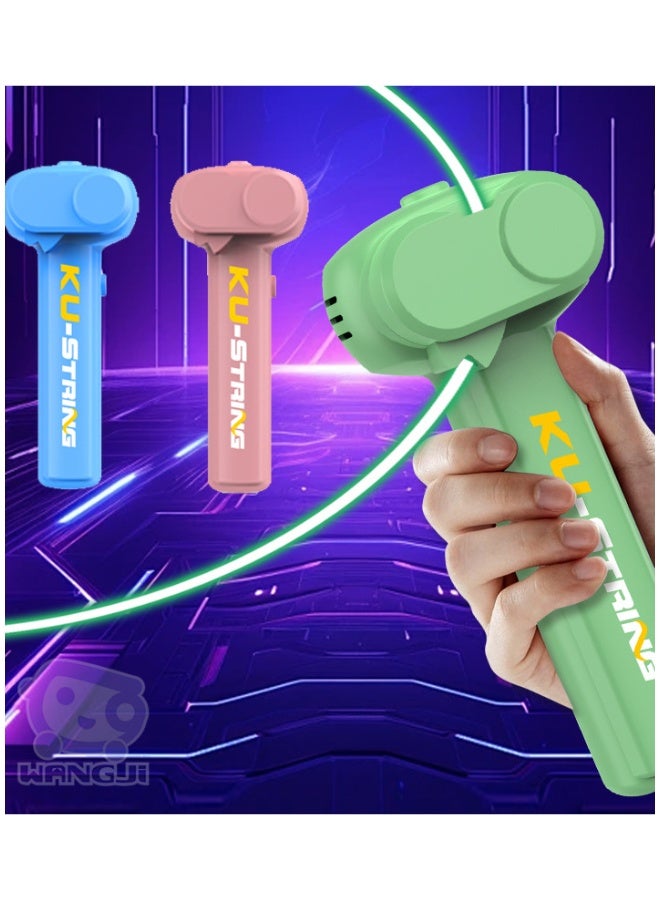 DAT KU-String Rope Thruster String Shooter Toy, USB-C Rechargeable with Built-in Lithium Battery, Light-Up String Launcher with 3 String Loops, STEM Trick Toy - Image 4